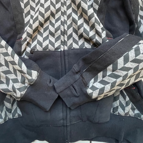 HELLZ BELLZ Punk Rocker Biker Zip Up NYC Double Hoodie Chevron Joan Jett HLZBLZ - Picture 9 of 14